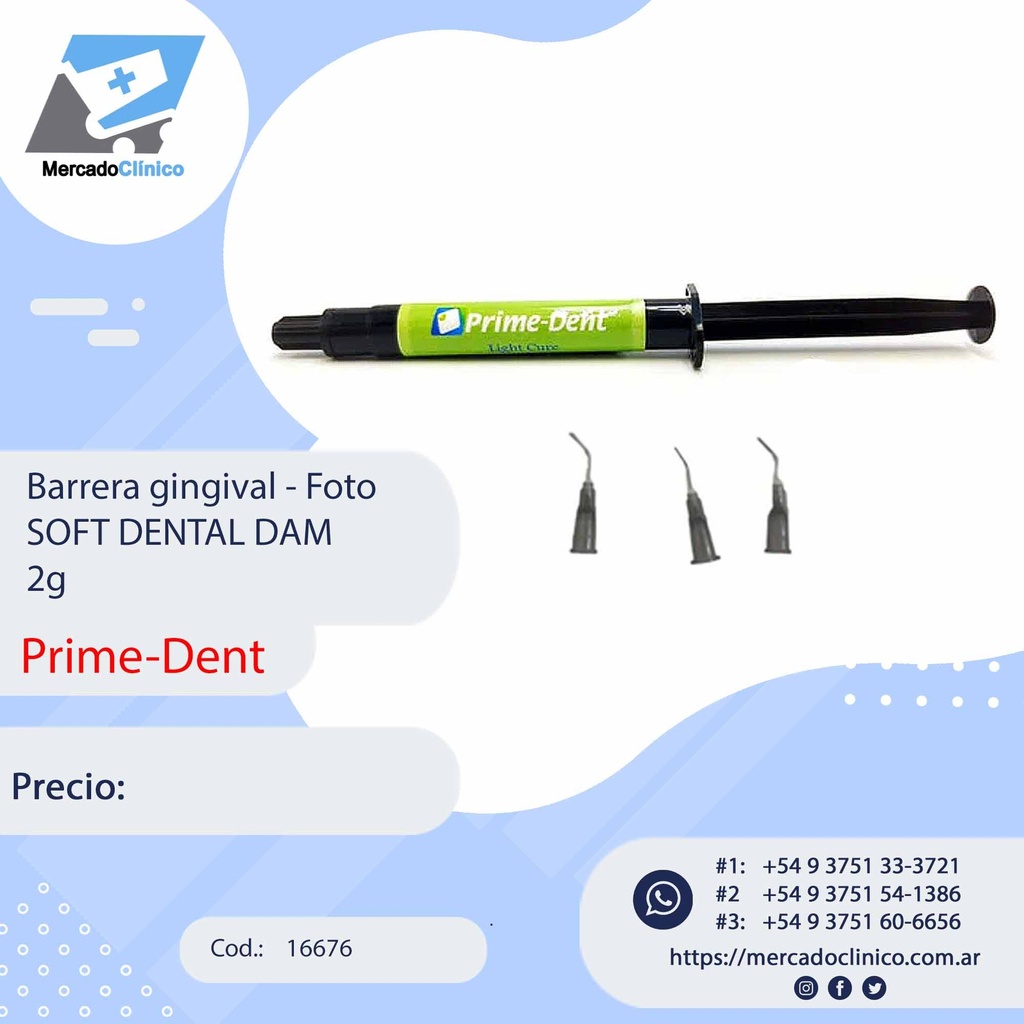Barrera gingival - Foto - SOFT DENTAL DAM
2g - Prime-Dent