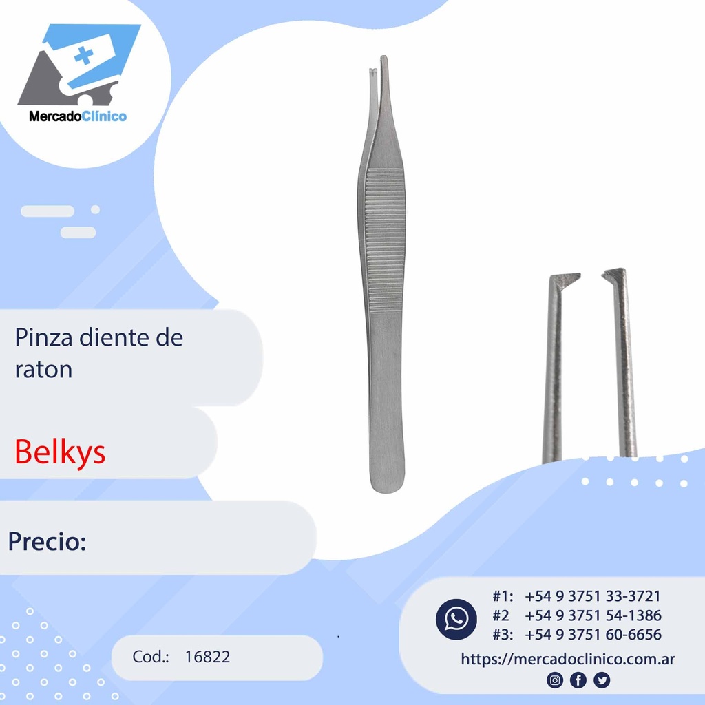 Pinza diente de ratón - Belkys