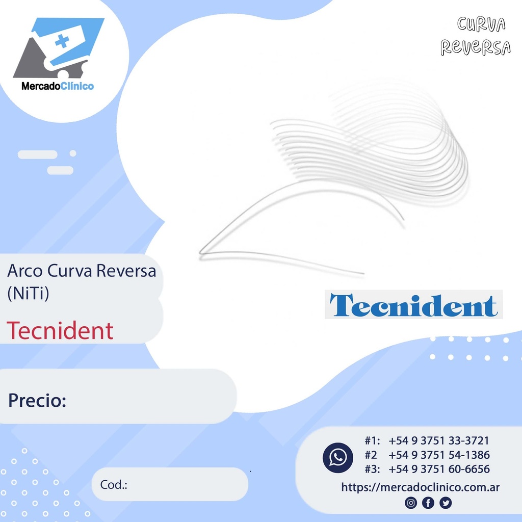 Arco Curva Reversa NiTi Ø Redendo  - Tecnident
