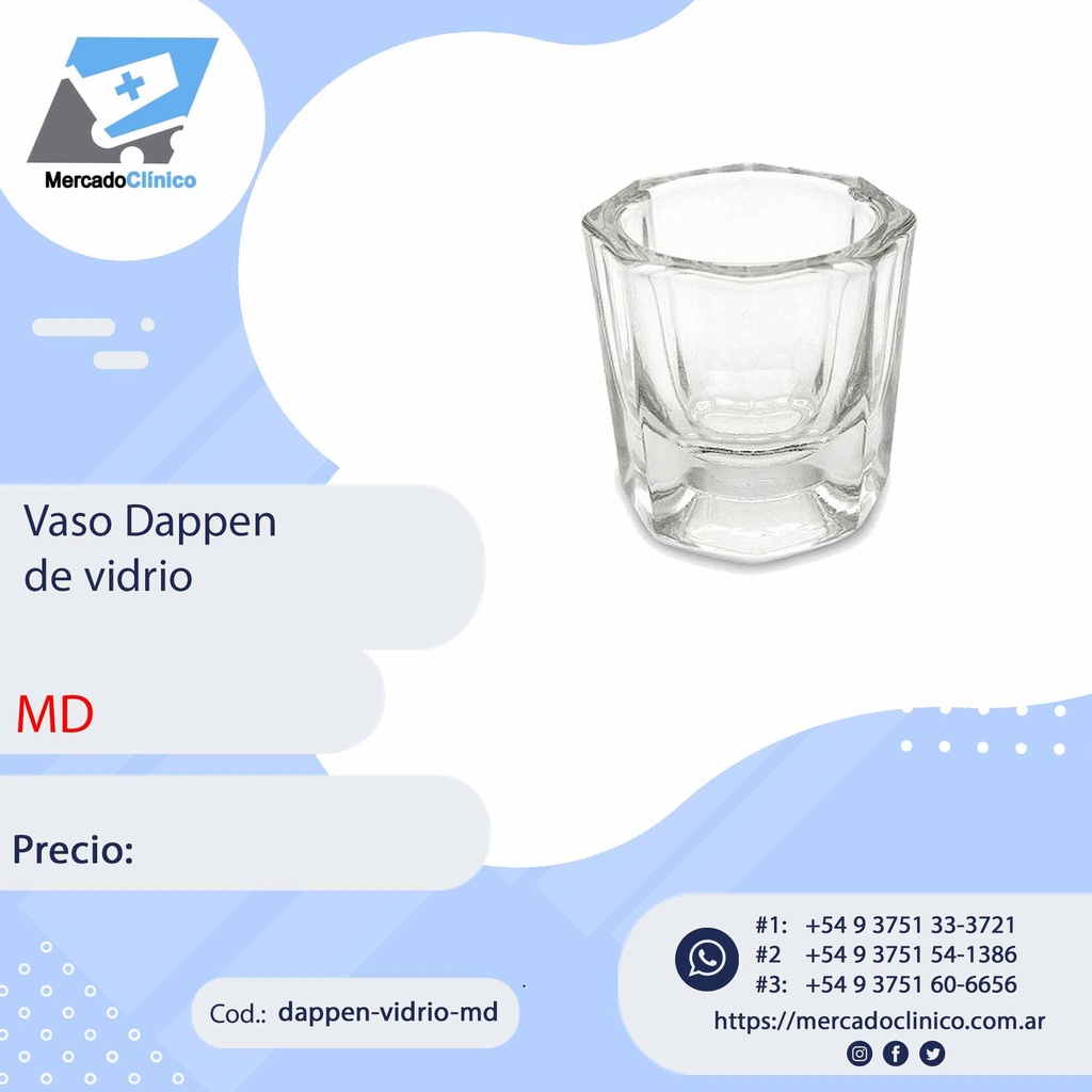 Vaso Dappen de vidrio - MD