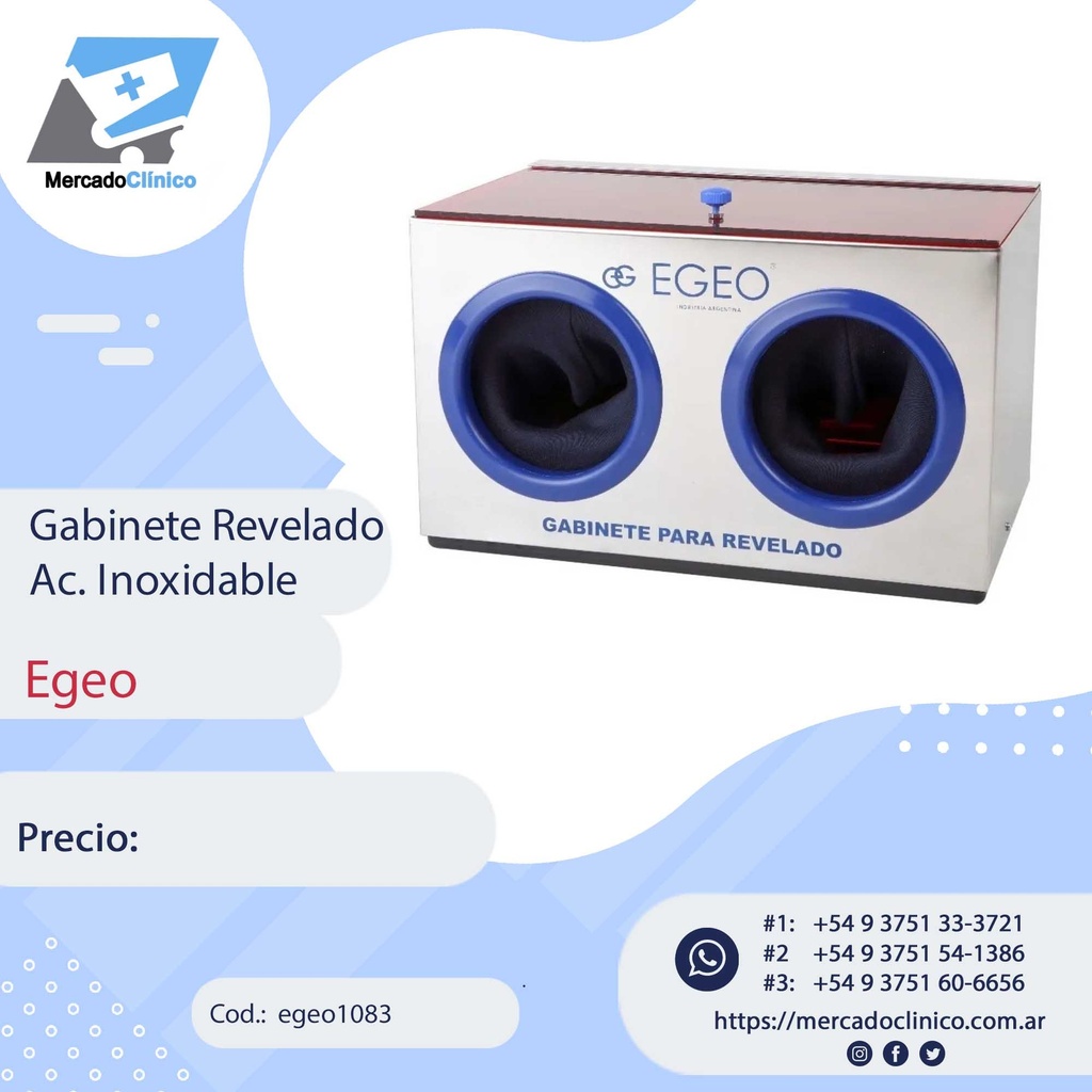 Gabinete de Revelado - Acero Inoxidable - Egeo