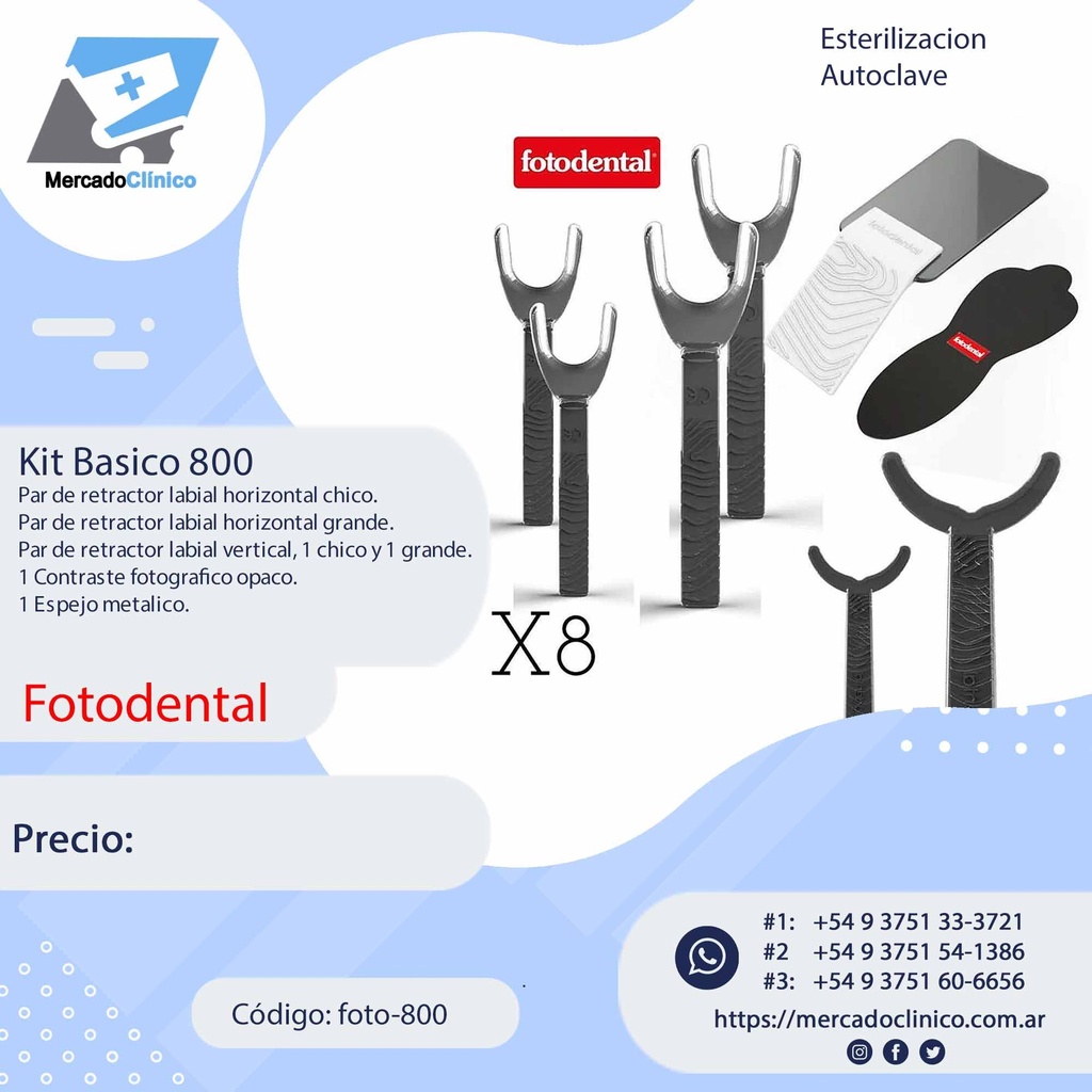 Kit Básico 800 -Fotodental Color cristal