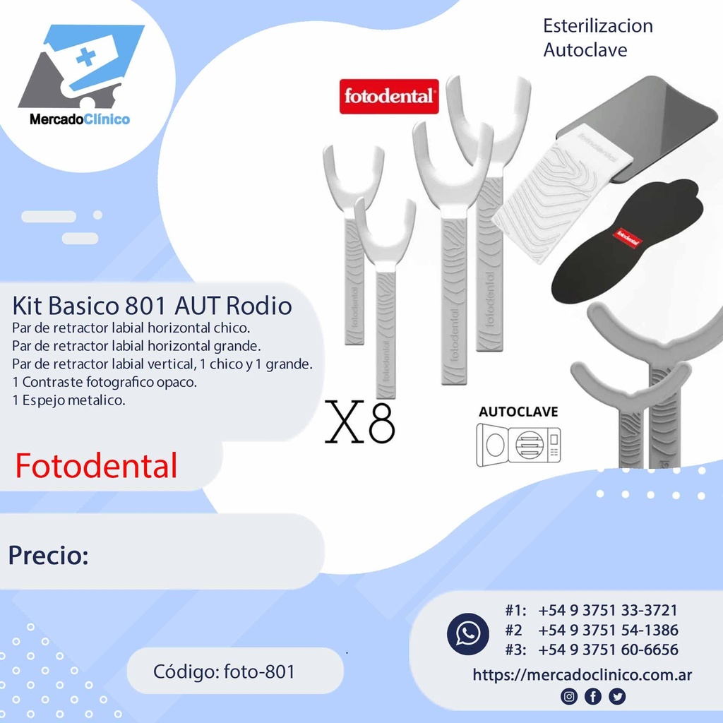 Kit Básico 801 AUT Rodio - Fotodental Color Blanco