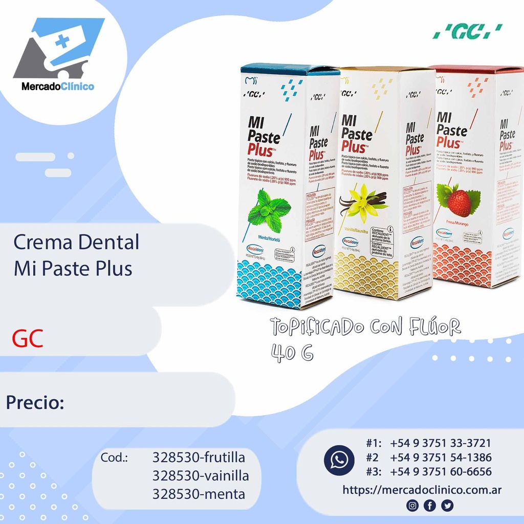 Pasta / Crema dental - Mi Paste Plus - Fuji GC