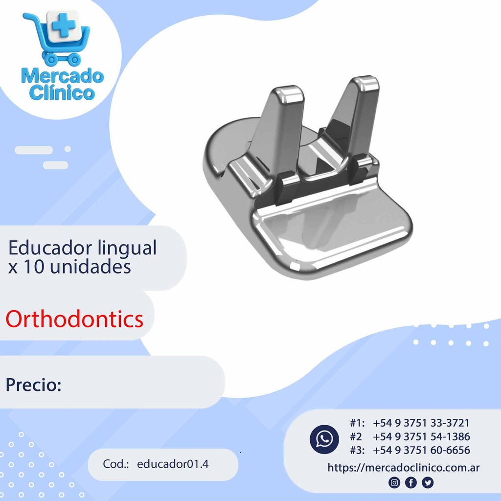 Educador Lingual  x 10 unidades - Orthodontics