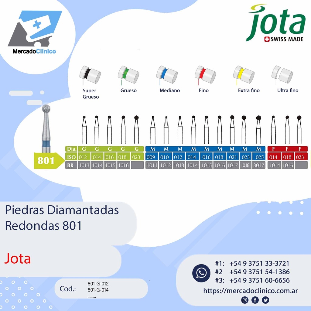 Piedras diamantadas- redondas 801 - x unidad- Jota
