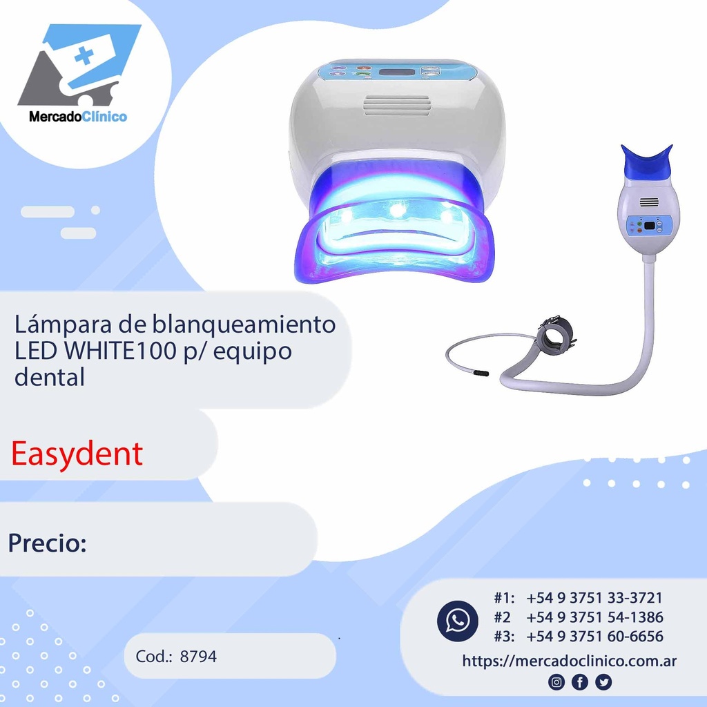 Lampara Blanquiamiento LED WHITE100 para equipo dental - Easydent