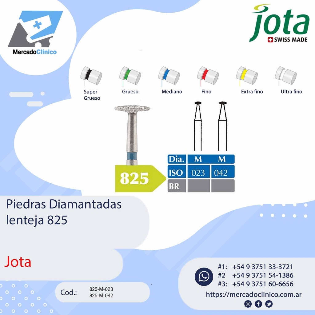 Piedras diamantadas- lenteja 825 - x unidad- Jota