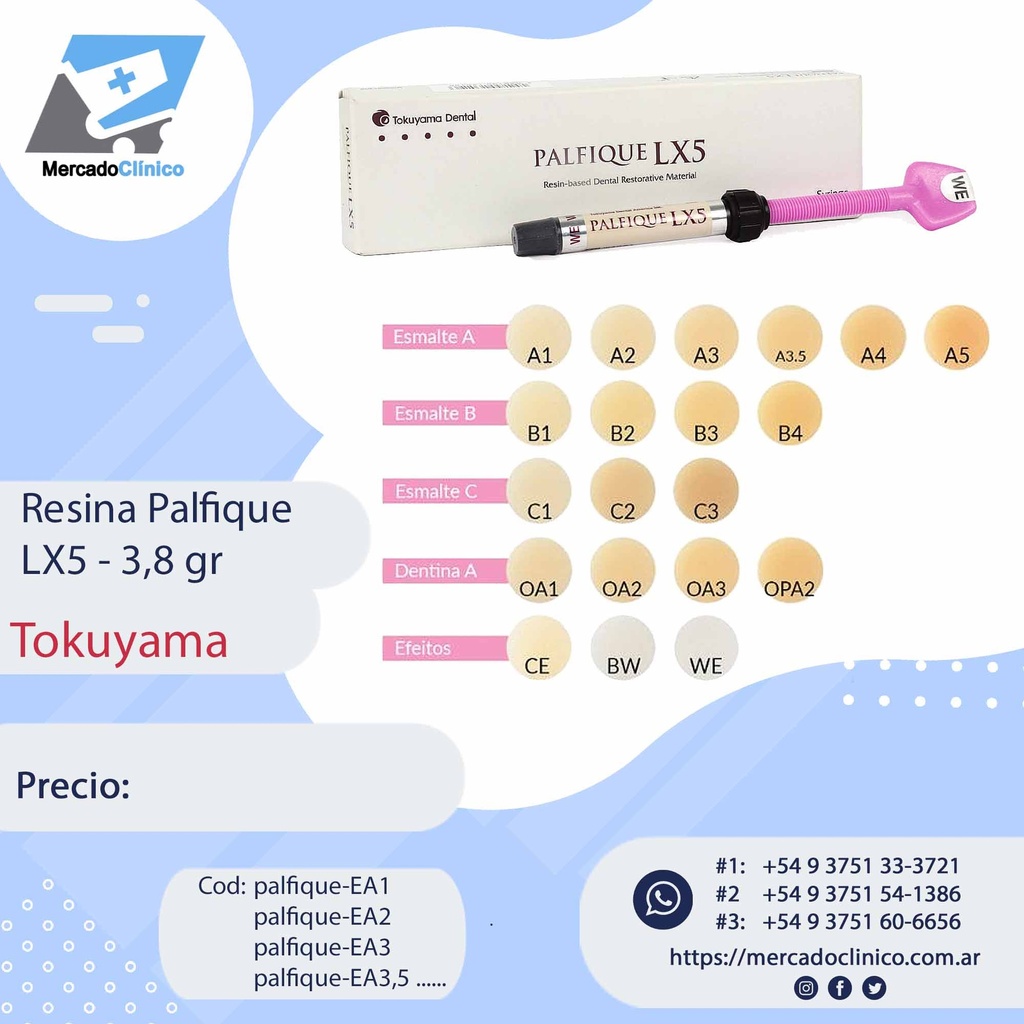 Composite Resina - Palfique  LX5 - 3.8 gr - Tokuyama Dental