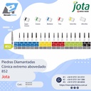 Piedras diamantadas- Cónica extremo abovedado 852 - x unidad - Jota