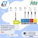 Piedras diamantadas- Cilíndrica de extremo puntiaguda / LLAMA -  861 - x unidad - Jota