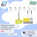 Piedras diamantadas- Cilíndrica de extremo puntiaguda / BROTE -  862 - x unidad - Jota