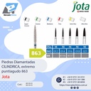 Piedras diamantadas- CILÍNDRICA  EXTREMO PUNTIAGUDO  -  863 - x unidad - Jota