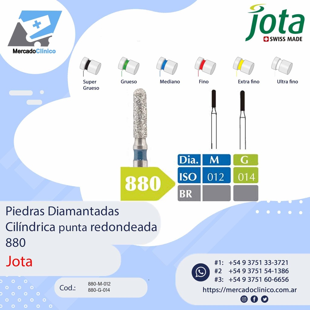 Piedras diamantadas- Torpedo cilíndrica  -  869 - x unidad - Jota