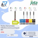 Piedras diamantadas- Cilíndrica extremo puntiaguda -  885 - x unidad - Jota