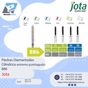 Piedras diamantadas- Cilíndrica extremo puntiaguda -  886 - x unidad - Jota