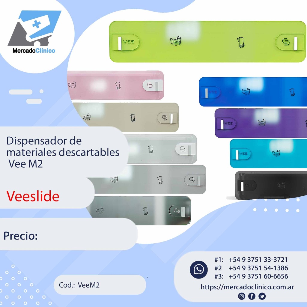 Dispensador de materiales descartables Vee M2 - Veeslide