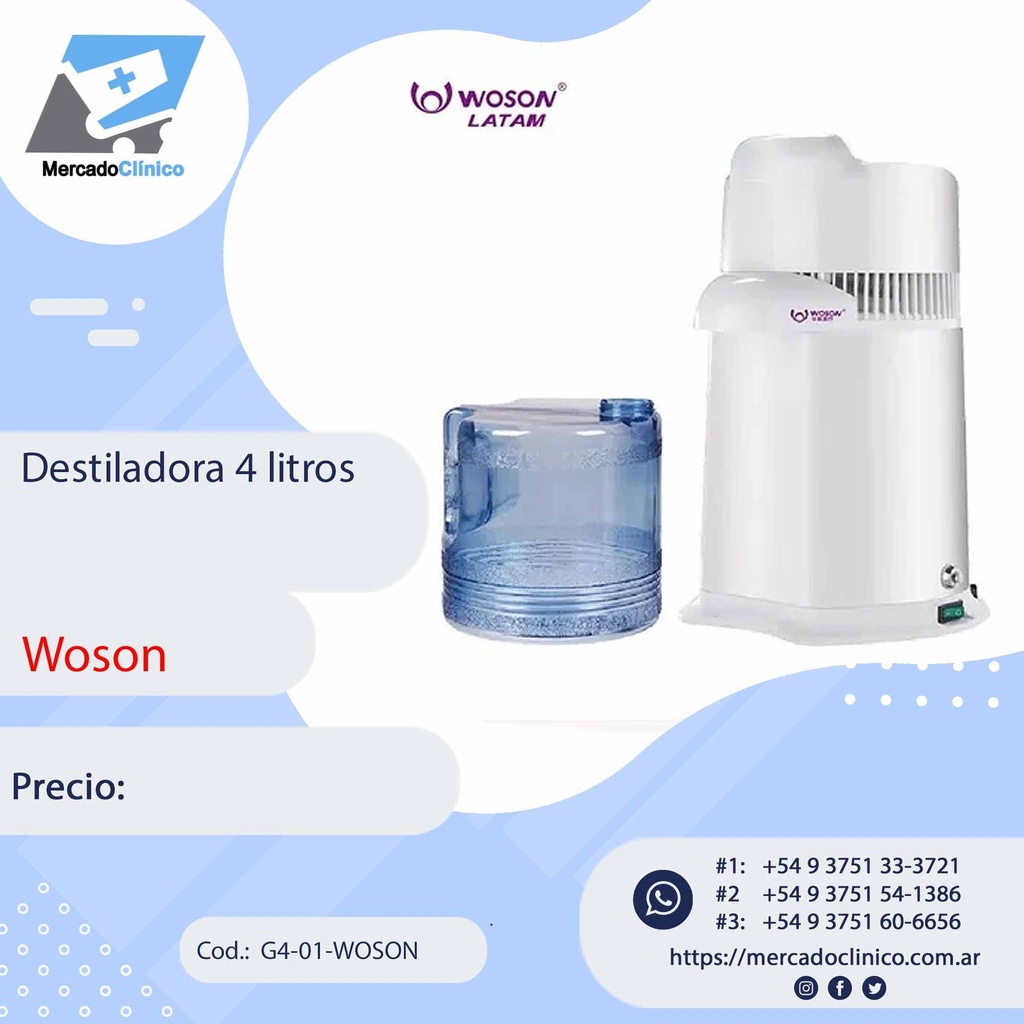 Destiladora 4 litros - Woson