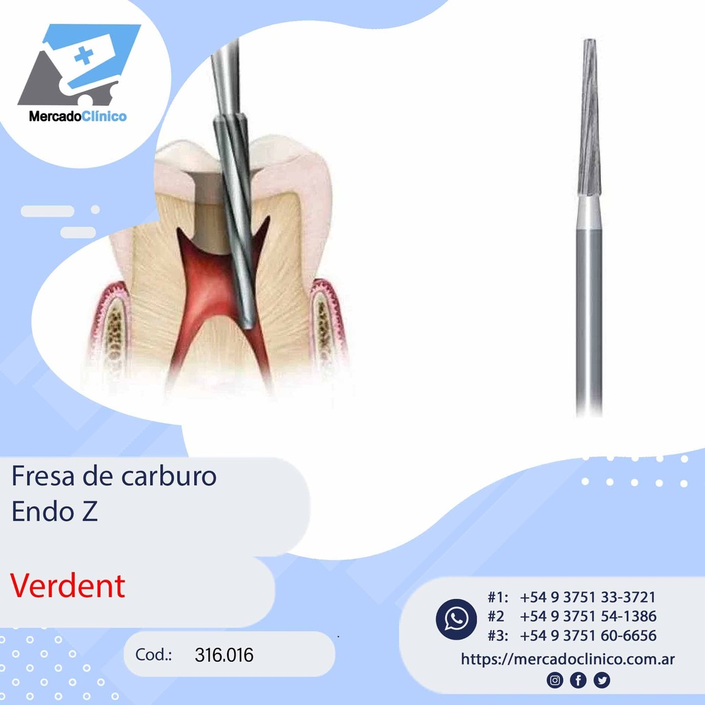 Fresa de carburo Endo Z - VERDENT