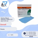Goma dique DENTAL DAM 5x5 azul x52 un - DENSELL