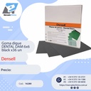 Goma dique dental dam 6X6 black 0.18MM X36 - DENSELL