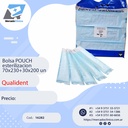 Bolsa POUCH esterilización 70mm x230 mm + 30 x200 unidades - QUALIDENT 