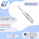 Hoja de Bisturí # 15C Descartable - x 1 un - Paramount