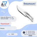 Hoja de Bisturí # 10 Descartable -  x 1 un - Paramount