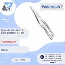 Hoja de Bisturí # 11 Descartable -  x 1 un - Paramount