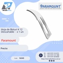 Hoja de Bisturí # 12 Descartable -  x 1 un - Paramount