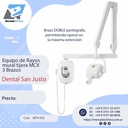 Equipo de Rayos  mural tijera MTX 3 Brazos - Dental San Justo