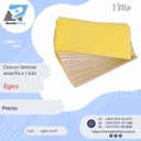 Cera en láminas amarilla x 1 kilo - EGEO