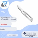 Hoja de Bisturi # 15 - descartable - X 1 unidad - MAXICOR