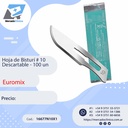 Hoja de Bisturi # 10 - descartable - x 1 unidad - Euromix