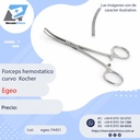 Forceps / pinza hemostática curvo  Korcher - Egeo