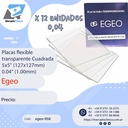 Placas / láminas  flexible miorrelajante / blanqueamiento / flúor -  transparente Cuadrada 5x5" (127x127mm) - 0.04" (1.00mm) - 12 un - Egeo
