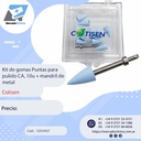 Kit de gomas Puntas para pulido CA, 10u + mandril - COTISEN
