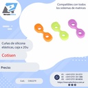 Cuñas de silicona elásticas, caja x 20u - COTISEN