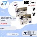 Conos de papel  PROTAPER .04 y .06 - X100  - Milimetrados - Diadent