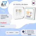 Lima endo  rotatoria Niti Dia PT - 25 mm - Diadent