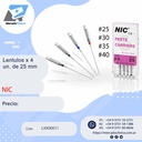 Lentulo  - #25-40 x4 un - 25mm - NIC