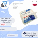 Cuñas plásticas  flexibles de colores  x 100 unidades - Anger