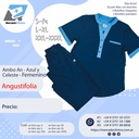 Ambo An - Pantalón y chaquetilla - Azul y celeste - Femenino Angustifolia