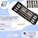 Kit x 5 Instrumentos ( Espatulas) de Composite + Bandeja - Belkys 