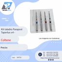 Kit taladro Parapost Taperlux x4 - Coltene