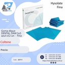 Goma dique  DENTAL DAM 5x5  azul x52 un -  Fina - Hysolate - Coltene