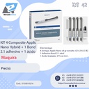 Kit X4 Composite APPLIC NANO HYBRID  A3.5 -  (composite + adhesivo + ácido MAQUIRA