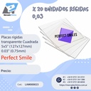 Placas / Láminas Rígidas  transparente Cuadrada - x 20 un - 0,03" (0,75 mm) - PERFECT SMILES