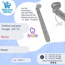 Turbina push botón - Led - Angulada para Cirugía - 201 C5