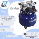 Compresor CX-1000  1.6 HP - 60 Litros p/ 2 consultorios